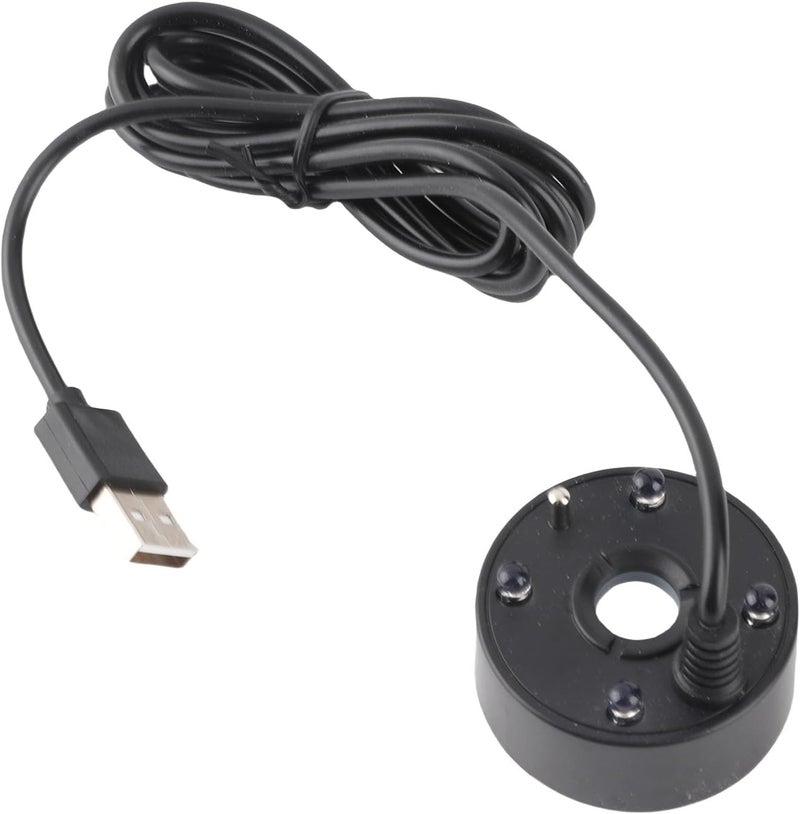 Zerodis Small Fog Maker Machine Colorful LED Lights Mist Generator for Pond Rockery Sink, USB Atomizer for Halloween and Festivals (Black) - Image 4